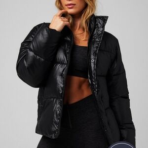 Fabletics Essential Puffer - Black Shine - The Khloe Fall Edit Edition